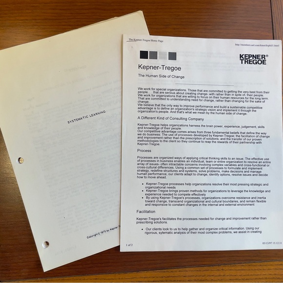 Kepner-Tregoe Rational Manager Instructor Pack - Picture 6 of 8